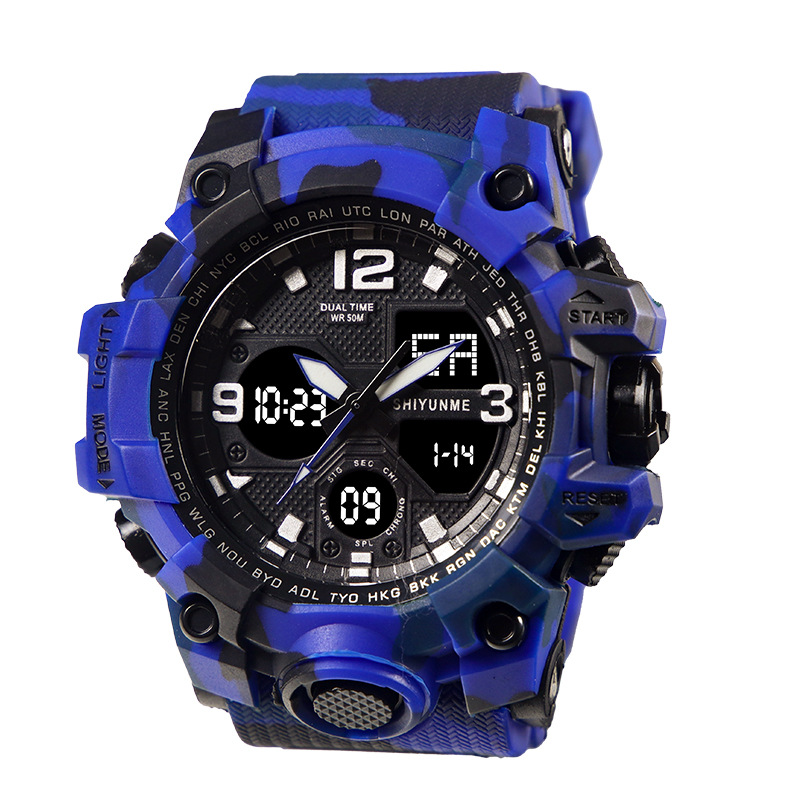 Big Mud King II Electronic Watch Outdoor Sports Waterproof Dual Movement Luminous Men's Watch