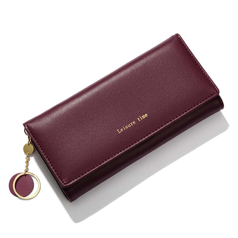 New style ladies wallet long solid color card holder 2024 women's high-end cross-border zipper clutch source manufacturer