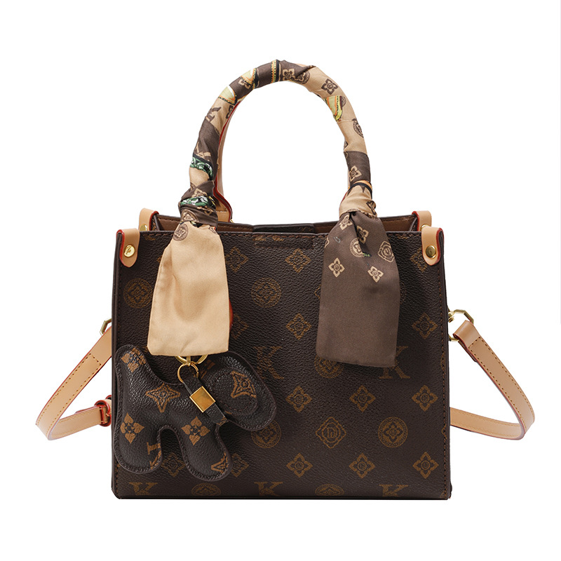 Ladies Bag Retro Texture Printed Shoulder Bag Fashion Commuter Ladies Crossbody Bag