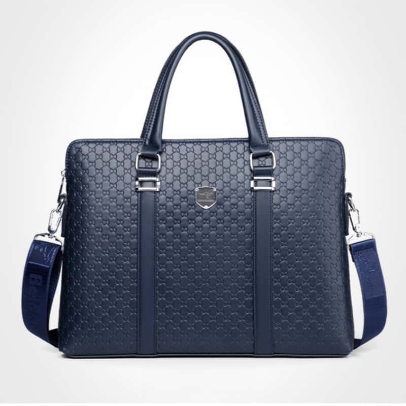 Men's bag handbag business briefcase embossed letters shoulder crossbody bag horizontal computer bag